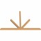 Ekena Millwork Saratoga Timber Gable Bracket, Western Red Cedar, 96"W x 64"H x 3 1/2"D x 3 1/2"F, 16/12 Pitch GBW096X64X0404SAR00SWR - alternate 2